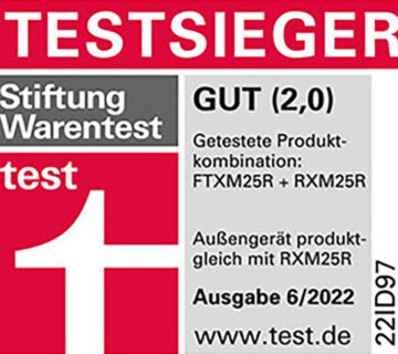 DAIKIN ist zum dritten Mal in Folge Testsieger