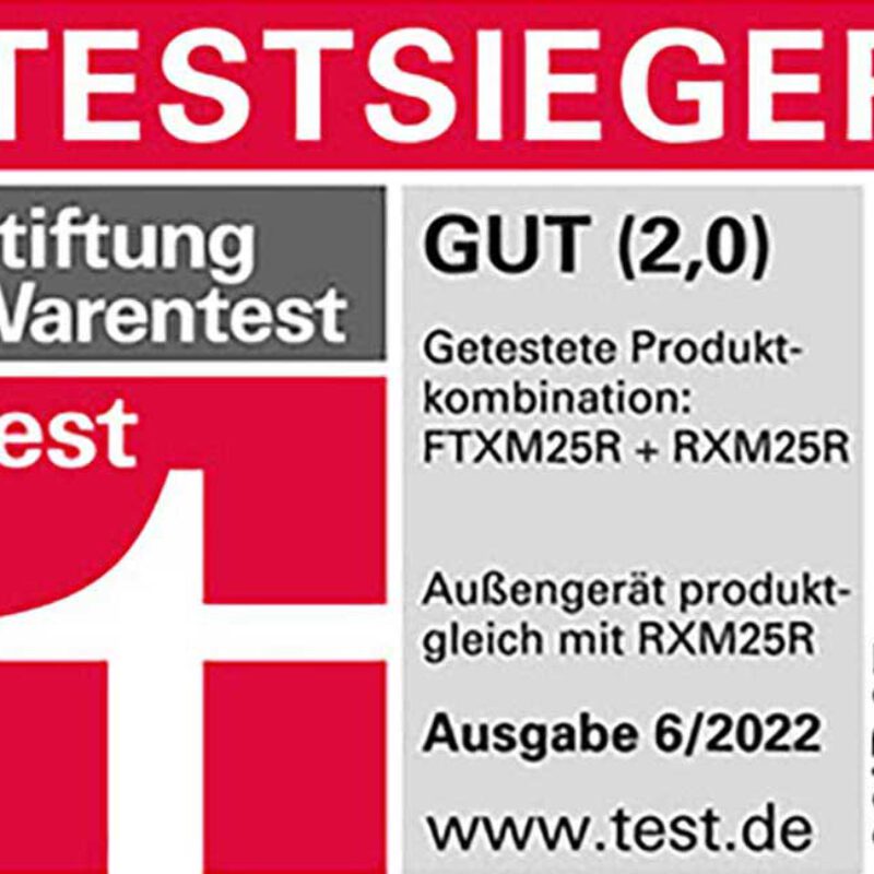 DAIKIN ist zum dritten Mal in Folge Testsieger