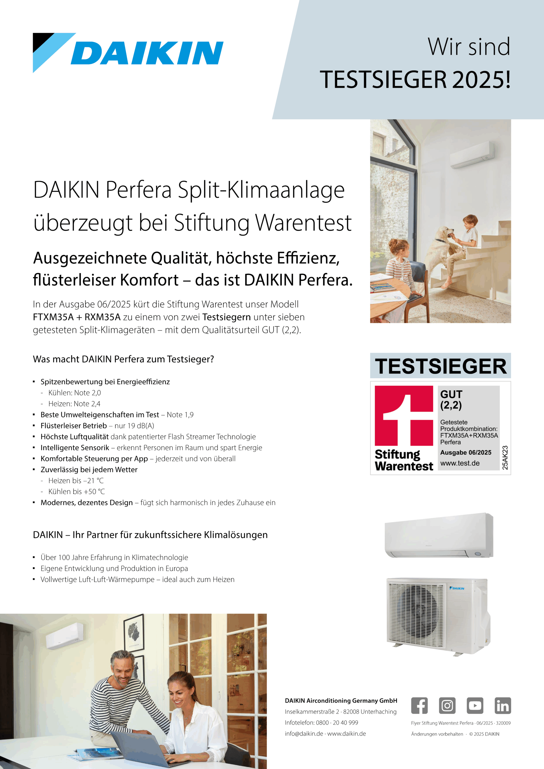 DAIKIN Perfera Split-Klimaanlage DAIKIN Perfera Split Klimaanlage